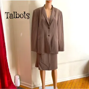 NWT Talbots Suit Set Blazer &amp; Skirt Size 14