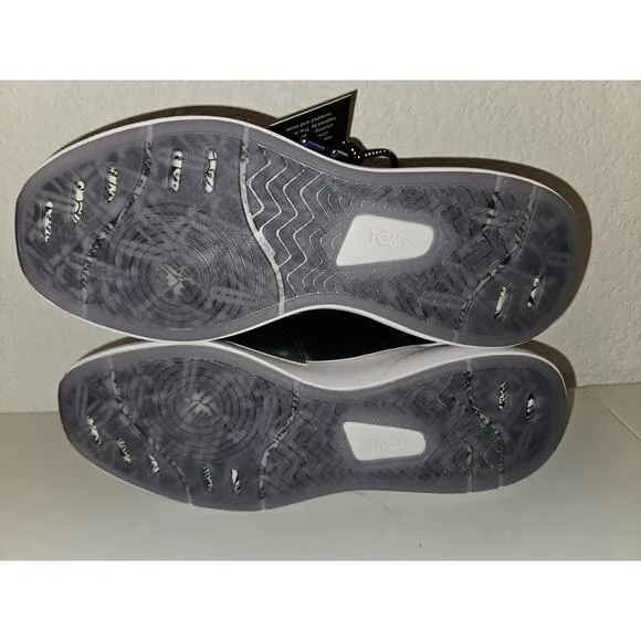 NWT! TOMS Men Arroyo Sneaker Shoes Mens 7 Athletic Black Marvel Leather Mesh Mix