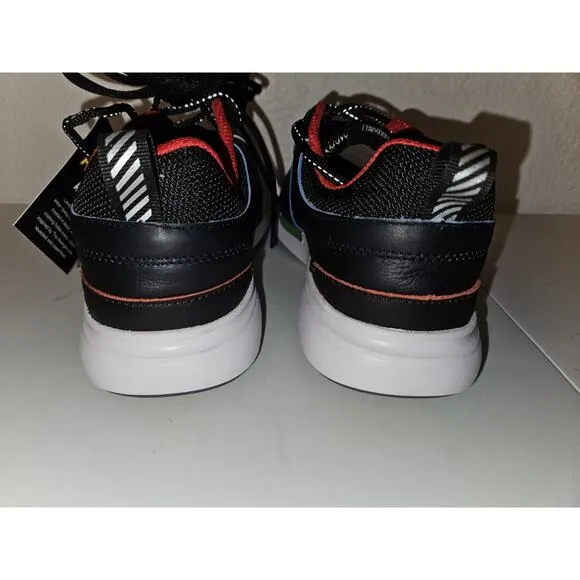 NWT! TOMS Men Arroyo Sneaker Shoes Mens 7 Athletic Black Marvel Leather Mesh Mix