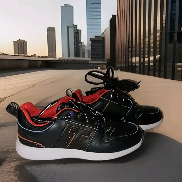 NWT! TOMS Men Arroyo Sneaker Shoes Mens 7 Athletic Black Marvel Leather Mesh Mix