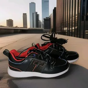 NWT! TOMS Men Arroyo Sneaker Shoes Mens 7 Athletic Black Marvel Leather Mesh Mix