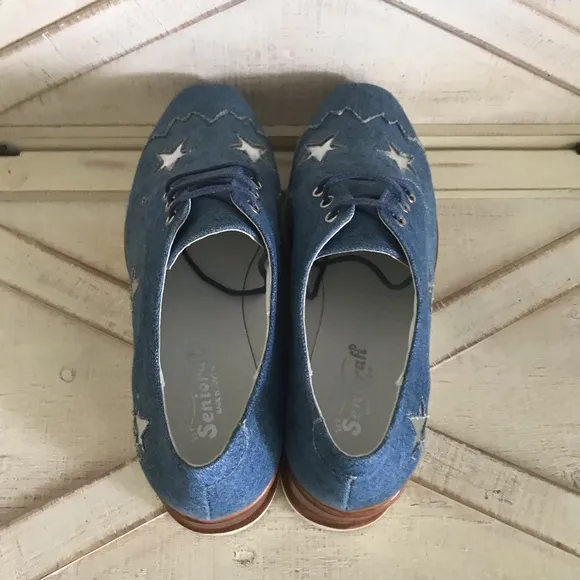 NWT y2k Star Denim platform sneakers by Seniorah size 8.5