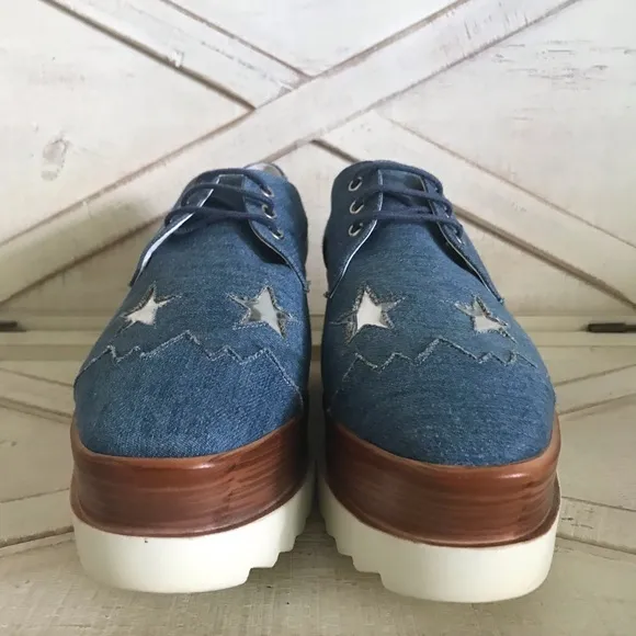 NWT y2k Star Denim platform sneakers by Seniorah size 8.5