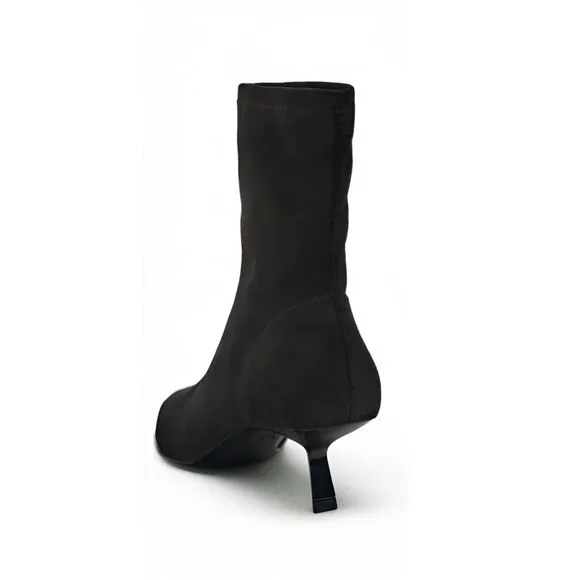 NWT Zara Split Suede Ankle Pointed Toe Boots in Black