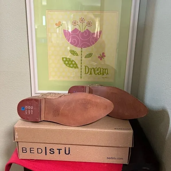 NWT Bed Stu Women's Tan Leather”Oats Rustic Loretta Boot” Boots Size 8.5