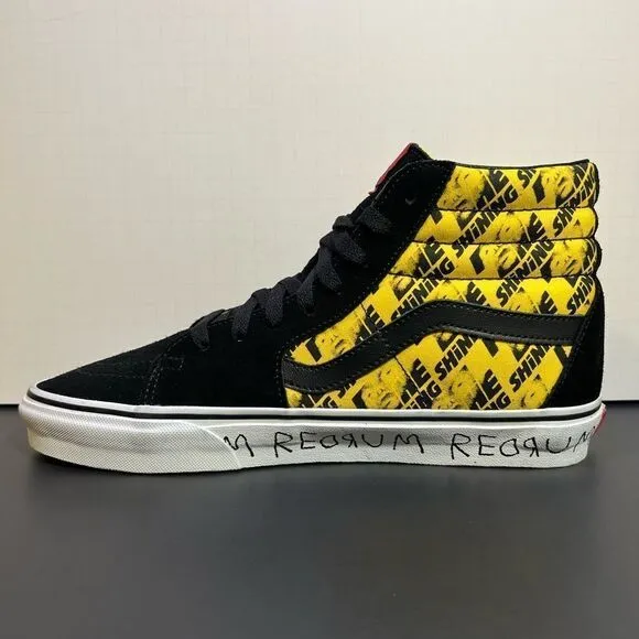*NWT* VANS x House Of Terror The Shining Men’s Yellow Sk8 Hi Sneakers / Size 10