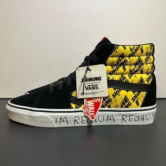*NWT* VANS x House Of Terror The Shining Men’s Yellow Sk8 Hi Sneakers / Size 10