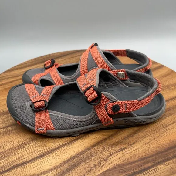 Oboz Orange Sandals Shoes Womens Size 7 Strappy Hiking River Walking