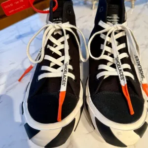 Off-White Black and White High-Top Sneakers