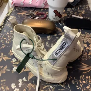 Off White White High-Top Sneakers with Logo