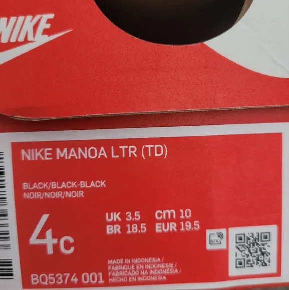 OFFERS✅️LIKE NEW Toddler Baby Nike Manoa LTR Sneaker boots shoes 4c