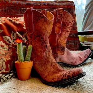 OLD GRINGO WOMEN'S Pink LEOPARDITO BOOTS - SNIP TOE 6.5M