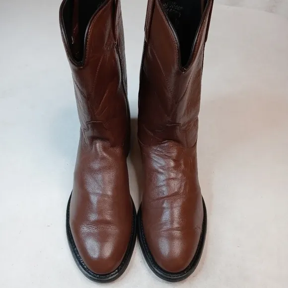 Old West Antique Brown Mens Corona Calf Leather Ro