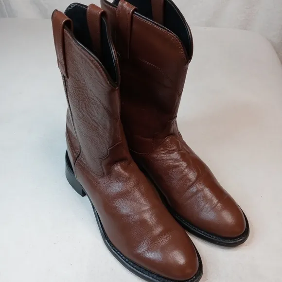 Old West Antique Brown Mens Corona Calf Leather Ro