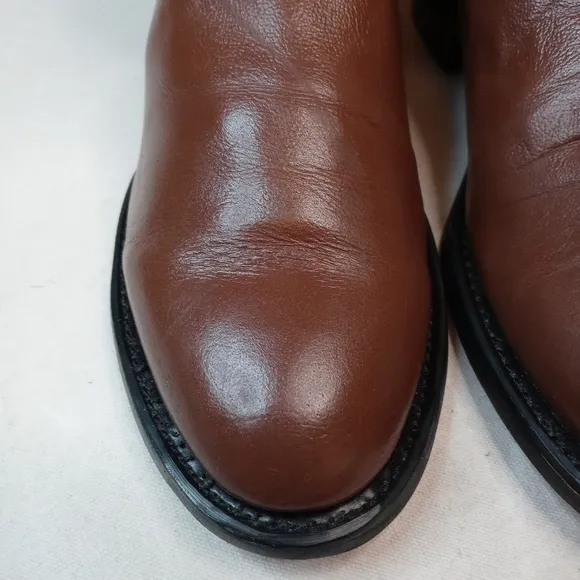 Old West Antique Brown Mens Corona Calf Leather Ro
