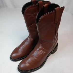 Old West Antique Brown Mens Corona Calf Leather Ro