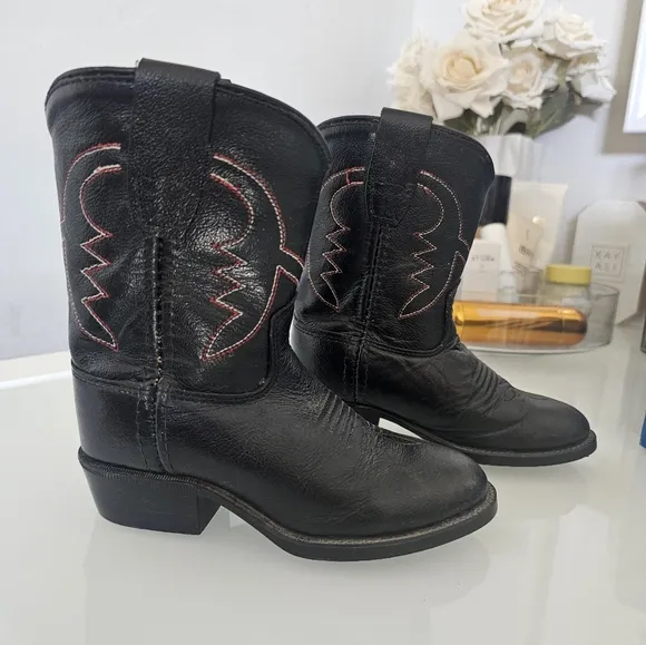 Old West Real Leather Cowboy Boots For Baby