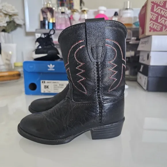Old West Real Leather Cowboy Boots For Baby