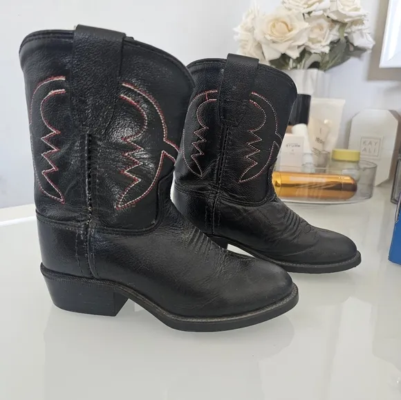 Old West Real Leather Cowboy Boots For Baby