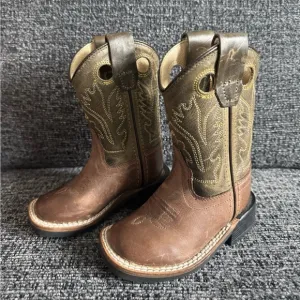 Old West Square Toe Cowboy Boots