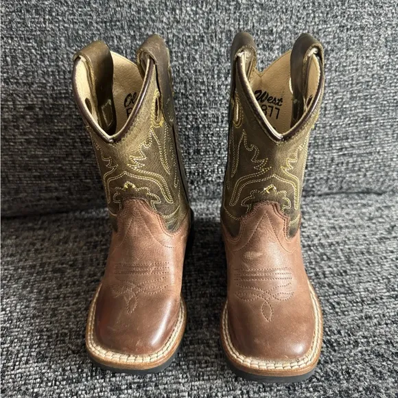 Old West Square Toe Cowboy Boots