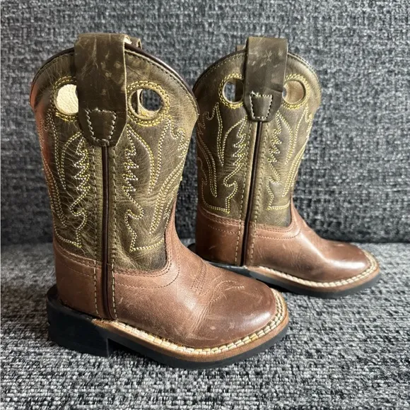 Old West Square Toe Cowboy Boots