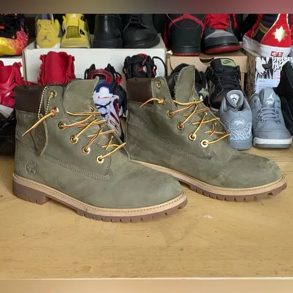 Olive Green Timberland Boots