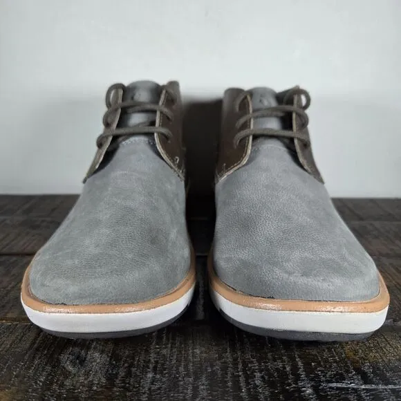 Olukai Kalia Puki Mens Size 7 Lace Up Boots Shoes Gray Leather 10441-6Z6Z