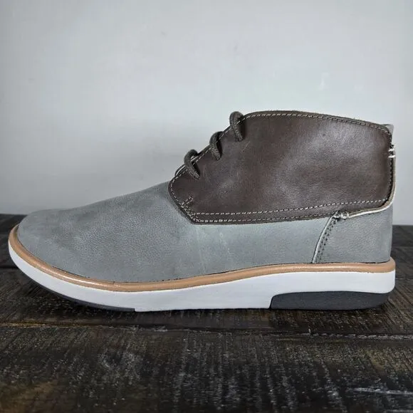 Olukai Kalia Puki Mens Size 7 Lace Up Boots Shoes Gray Leather 10441-6Z6Z