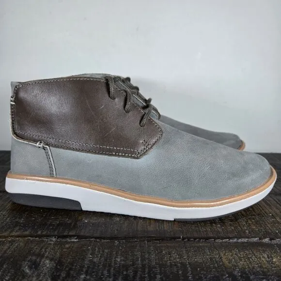 Olukai Kalia Puki Mens Size 7 Lace Up Boots Shoes Gray Leather 10441-6Z6Z