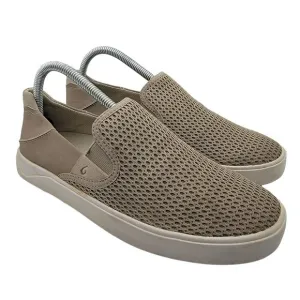 Olukai Lae ahi Mens Shoes Beige Size 7 Casual Mesh Slip On Sneaker Shoes