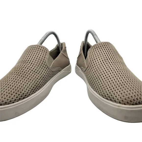 Olukai Lae ahi Mens Shoes Beige Size 7 Casual Mesh Slip On Sneaker Shoes