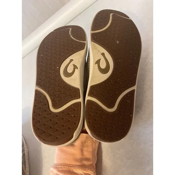 Olukai Lae'Ahi 10443-1010 Tan Beige Slip On Mesh Shoes Sneakers Mens Size 10.5
