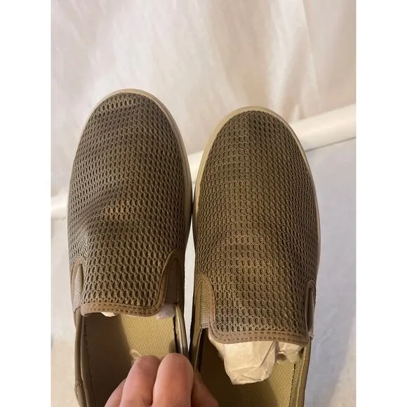 Olukai Lae'Ahi 10443-1010 Tan Beige Slip On Mesh Shoes Sneakers Mens Size 10.5