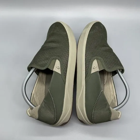Olukai LAE’AHI Mesh Casual Loafers Shoes Drop Heel Green Slip On Mens Size 9.5