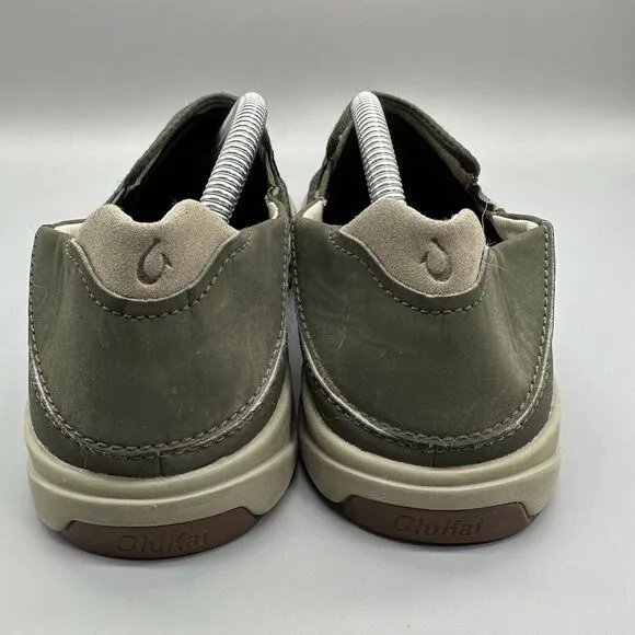 Olukai LAE’AHI Mesh Casual Loafers Shoes Drop Heel Green Slip On Mens Size 9.5
