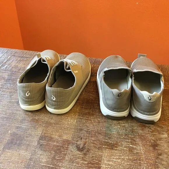 Olukai Lae'Ahi Slip On Nohea Moku Sneaker Mens 8 Clay Tan Brown Comfort-Lot of 2