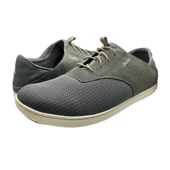 OluKai | Men | Charcoal Gray Nohea Moku No Tie Casual Walking Shoes | Size 9