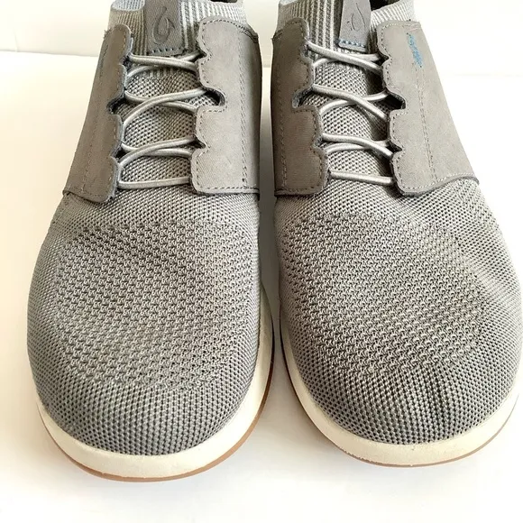OLUKAI Men's Makia Ulana Sneaker Shoe Kai Poi Grey Water-resistant Outdoor Beach