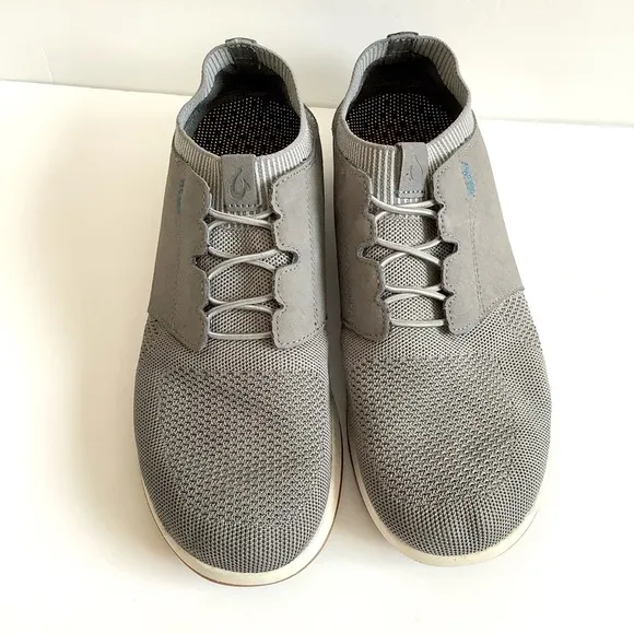 OLUKAI Men's Makia Ulana Sneaker Shoe Kai Poi Grey Water-resistant Outdoor Beach