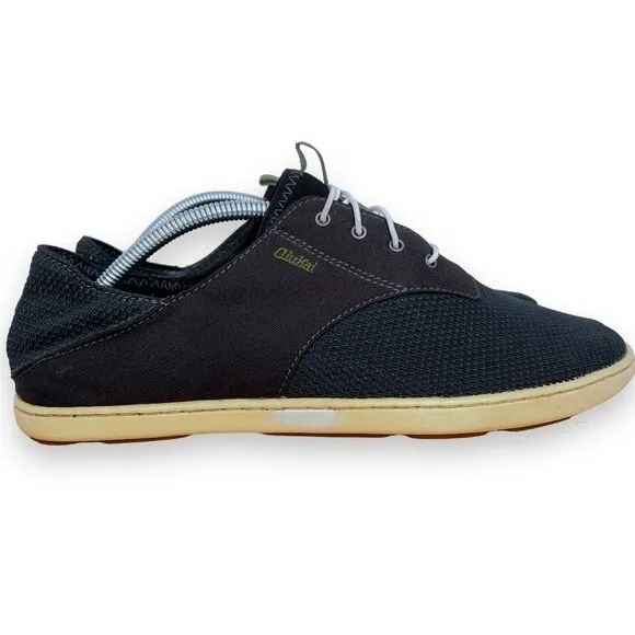 Olukai Men's Nohea Moku Mesh Blue Boat Shoes Mens 10.5