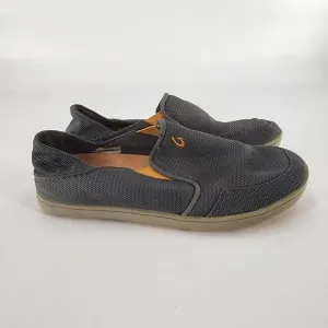 Olukai nohea mens shoes mesh slip on loafers gray 8