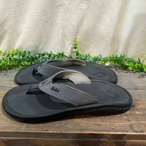 OluKai Ohana Gray Flip Flops Men’s Size 12