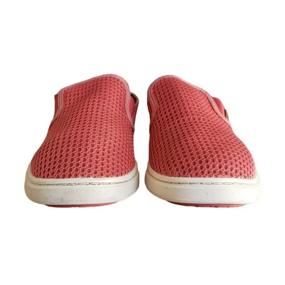 Olukai Pehuea Slip-On Sneakers Women's Size 7 Coral Mesh Red Tennis Shoes