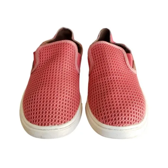 Olukai Pehuea Slip-On Sneakers Women's Size 7 Coral Mesh Red Tennis Shoes