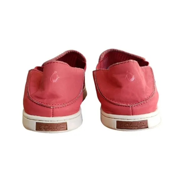 Olukai Pehuea Slip-On Sneakers Women's Size 7 Coral Mesh Red Tennis Shoes