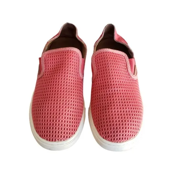 Olukai Pehuea Slip-On Sneakers Women's Size 7 Coral Mesh Red Tennis Shoes