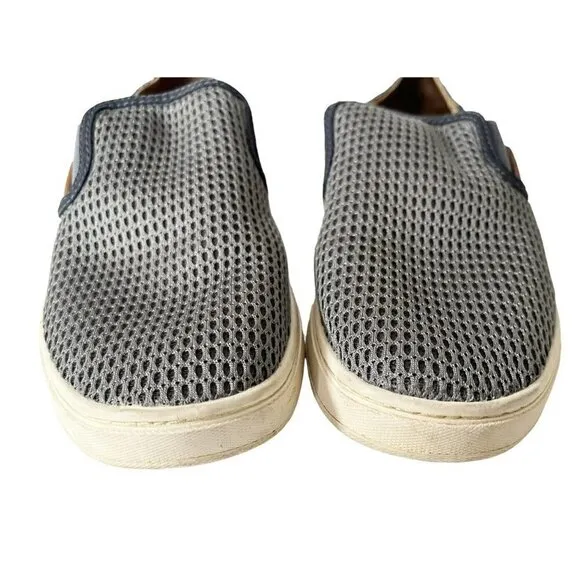 Olukai Pehuea Women's Size 8 Gray Mesh Slip On Comfort Sneakers Shoes