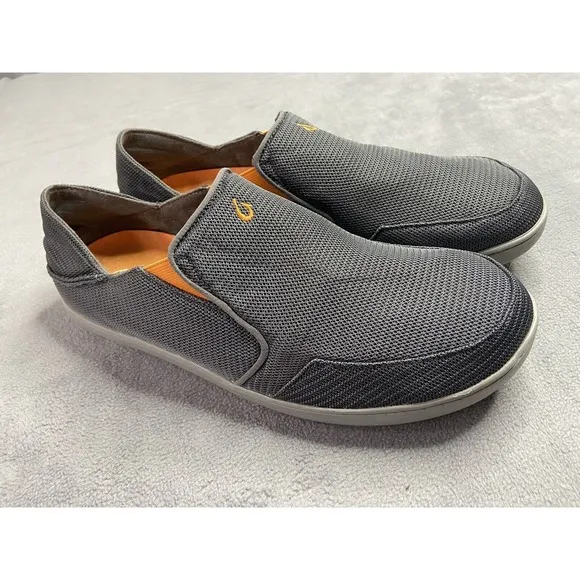 OLUKAI Shoes Men 13 Blue Nohea Mesh Slip On Sneakers‎ All-Weather Light Hawaiian