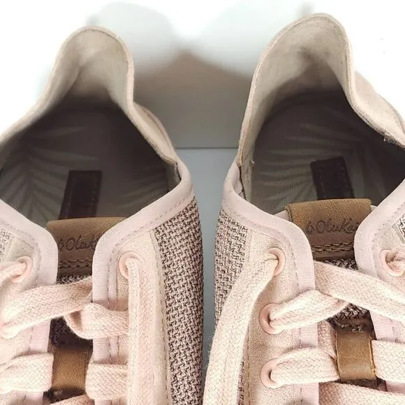 Olukai Women's Pehuea Li US 7,5 Heather Pink Mesh Flat Lace -Up Sneakers Shoes